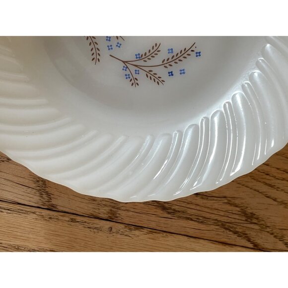 Set Of 4 Vintage Termocrisa Mexican Milk Glass Bowls With Floral Design - Picture 5 of 8